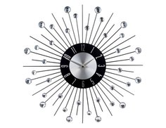 Настенные часы РАГГИ, серебряные лучи, металл, акрил, 42 см, Koopman International