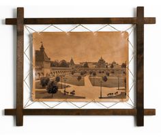 Картина BoomGift Тульский Кремль гравировка на натуральной коже