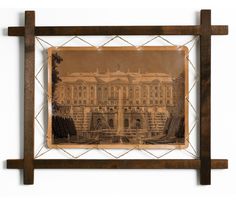 Картина BoomGift Большой Петергофский дворец гравировка на натуральной коже