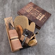 Набор подарочный Man №1 полотенце и акс (7 предметов) Этель