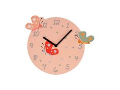 Детские настенные часы В МИРЕ МАЛЫШЕЙ: БАБОЧКИ, MDF, 28 см, Koopman International