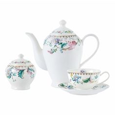 Чайный сервиз Macbeth bone porcelain Flowering 14 предметов