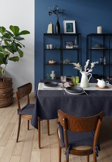Скатерть Tarrington House 165 х 220 см рогожка графит