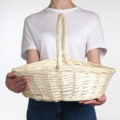 Корзина плетеная, 37х29х10/30 см, лоза No Brand