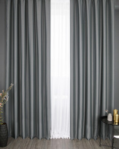 Штора блэкаут на люверсах 200x270 Ноктюрн Омега Evrika Home