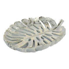 Декоративный поднос Willken Серебряный лист 36,5x26x6 см серебристый