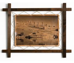 Картина BoomGift Форт Амбер, Индия, гравировка на натуральной коже