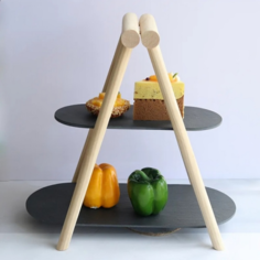 Этажерка Mgprof 2-х ярусная 31*13,5/41*18,5 см высота 37 см