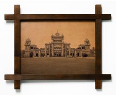 Картина BoomGift Дворец Мохатты, Пакистан, гравировка на натуральной коже