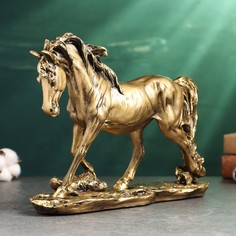 Фигура Хорошие сувениры Лошадь на камне 23х33х8см, бронза