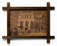 Картина BoomGift Двор Артуса, Польша, гравировка на натуральной коже