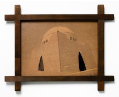 Картина BoomGift Мавзолей Джинны, Пакистан, гравировка на натуральной коже