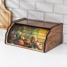 Хлебница деревянная Доляна «Поляна», 28x38,5x18 см