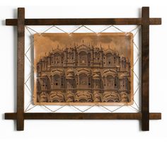 Картина BoomGift Дворец Хава-Махал, Индия, гравировка на натуральной коже