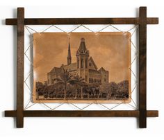 Картина BoomGift Фрир-Холл, Пакистан, гравировка на натуральной коже