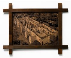 Картина BoomGift Термы Каракаллы, Италия, гравировка на натуральной коже