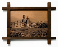 Картина BoomGift Вавельский замок, Польша, гравировка на натуральной коже