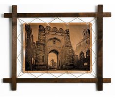 Картина BoomGift Форт Рохтас, Пакистан, гравировка на натуральной коже