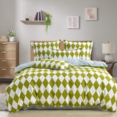 Комплект постельного белья Sofi De Marko Локи евро сатин 50 x 70 см, 70 х 70 см зеленый