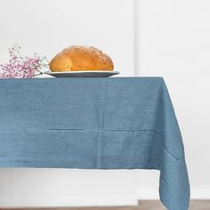 Скатерть столовая BELLEHOME "Ocean Blue", 150х240 см, хлопок/лен