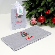 Полотенце Этель Jolly 30х60 см, 100% хлопок махровое