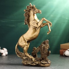 Фигура Хорошие сувениры Лошадь на камне большая 31х21х10см, бронза