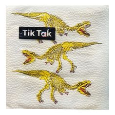 Салфетки бумажные Полисервис Тик-так Динозавры 20 шт