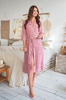 Халат женский VIEN 1169 розовый 2XL