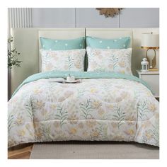 Комплект постельного белья Sofi De Marko Бернадетт № 31 евро сатин бело-голубой