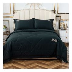 Комплект постельного белья Sofi De Marko Нельсон № 1 евро мако-сатин 50 х 70 см черный