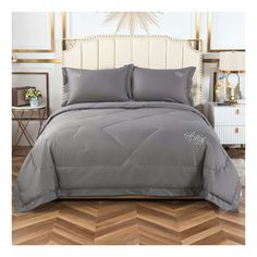 Комплект постельного белья Sofi De Marko Нельсон № 13 семейный мако-сатин 50 х 70 см серый