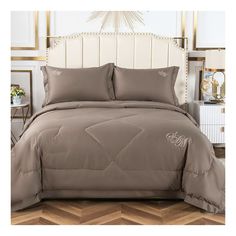 Комплект постельного белья Sofi De Marko Нельсон № 8 семейный мако-сатин коричневый