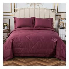 Комплект постельного белья Sofi De Marko Нельсон № 10 евро мако-сатин 50 х 70 см бордовый