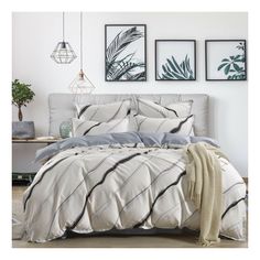 Комплект постельного белья Sofi De Marko Тальен семейный бело-голубой