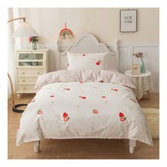 Комплект постельного белья Sofi De Marko Strawberry полутораспальный детский белый