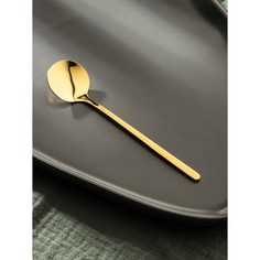 Ложка чайная из нержавеющей стали Magistro Desire, h=13 см, цвет золотой, (2шт.)