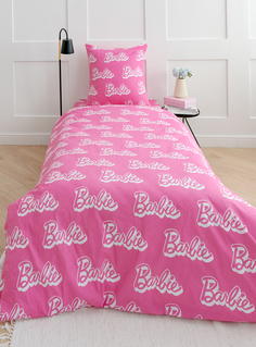Комплект постельного белья Павлинка Barbie Барби фуксия, 1,5 спальный бязь наволочки 70x70