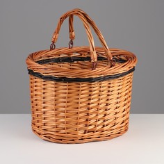 Корзина хозяйственная, 39х39х25/38 см, 12 л, ива No Brand