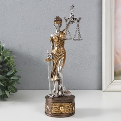 Сувенир полистоун Фемида - Богиня правосудия, на шкатулке 7х8х24 см No Brand