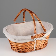 Корзина хозяйственная, 37х27х15/29 см, 7 л, ива No Brand