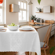 Скатерть жаккардовая Lara Home 140х220 белая