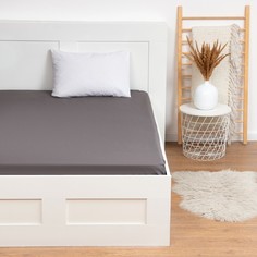 Простыня на резинке Этель 160х200х25, серый, бязь 125г/м2