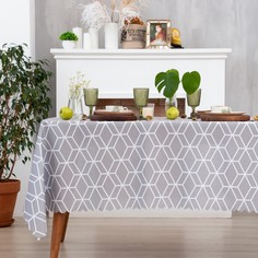 Скатерть Доляна Hexagon 145х250 , 100% п/э