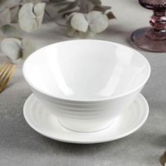 Миска Wilmax England, 500 мл, с блюдцем, d=15 см