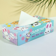 Бумажные салфетки в коробке Милашки, 100 шт No Brand