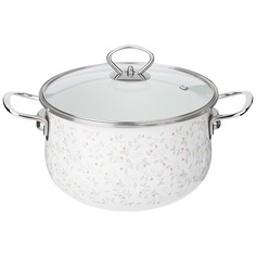 Набор из 2 предметов Кастрюля эмалированная Agness Вивьен 3.6 л, 22х13 см, крышка