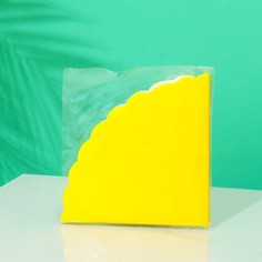 Бумажные салфетки желтые круглые 32 см, 12 шт No Brand