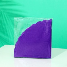 Бумажные салфетки фиолетовые круглые 32 см, 12 шт No Brand