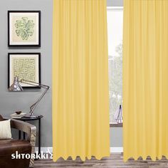 Шторы shtorkki интерьерные блэкаут Yellow 160х315 см