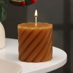 Свеча Yueyan Candle витая Лаванда и цитрус, 7,5х7,5 см цилиндр ароматическая No Brand